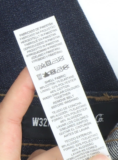 Denim Co. Men's Blue Slim Fit Jeans W32 L32 Dark Wash Denim