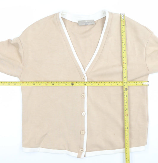 Womens UK Size S Paul Costelloe Living Beige Cardigan Jumper