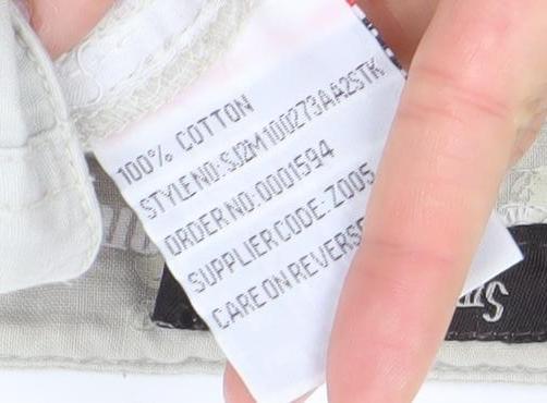 Smith and Jones Men's Beige Cargo Shorts Size 34 Cotton Drawstring