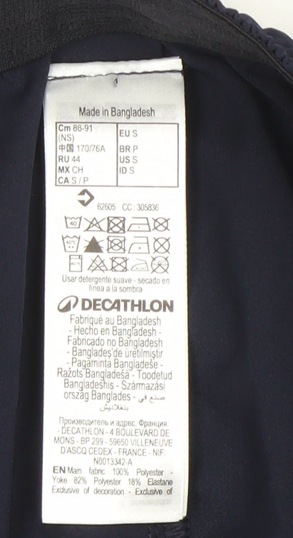 Decathlon Mens Black Running Shorts S Polyester Elastic Waist Quick Dry