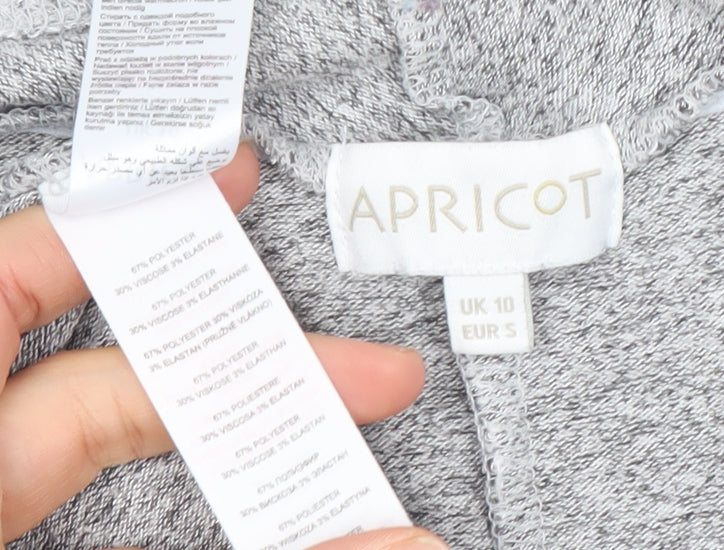 Womens UK Size 10 Apricot Grey Cardigan Jumper