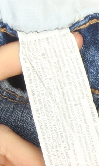 Pull & Bear Women's Blue Mom Jeans Size 8 High Rise Denim