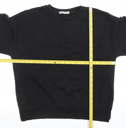 Womens UK Size S Stradivarius Black Pullover Sweatshirt
