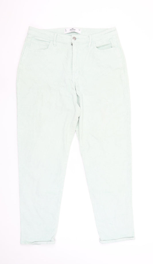Womens UK Size 15 Hollister Regular Fit Casual Green Trousers