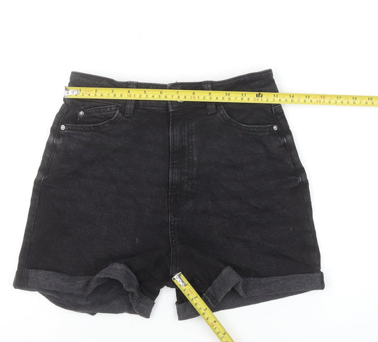 Primark Denim Co Women Black Size 8 High Rise Denim Shorts