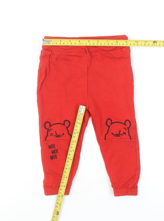 Pepco Disney Red Winnie the Pooh Baby Joggers 18-24 Months Elastic Waist