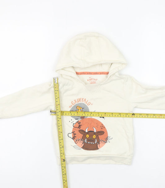 Primark The Gruffalo Unisex Ivory Hooded Pullover Jumper 18-24 Months
