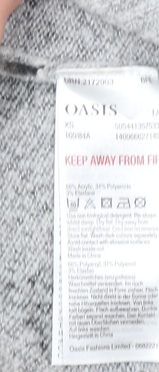Womens UK Size XS Oasis Grey Pullover Jumper