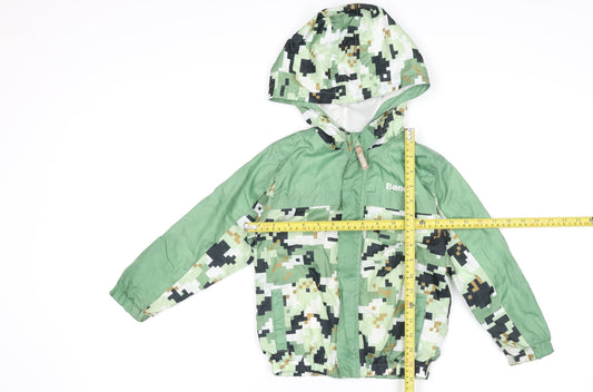 Boys UK Size 4-5 Years Bench Green Windbreaker Coat