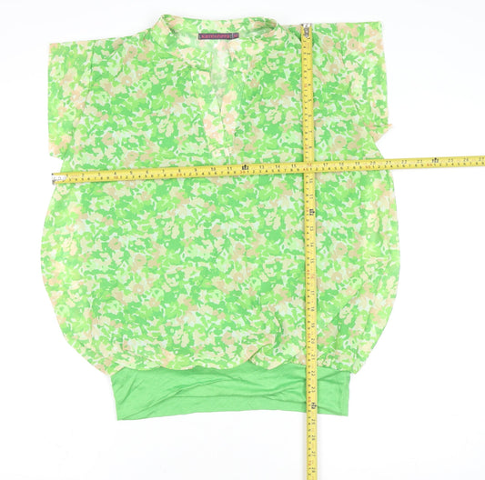 Womens UK Size S Kate & Pippa Green Tunic Blouse