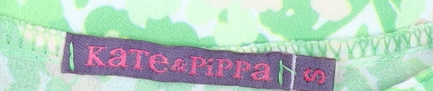 Womens UK Size S Kate & Pippa Green Tunic Blouse