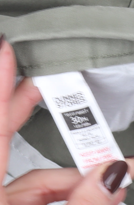 Dunnes Stores Men's Green Chino Trousers 30W 30L Cotton Casual