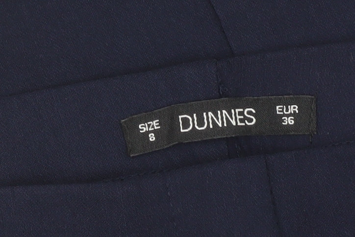 Womens UK Size 8 Dunnes Slim Fit Cropped Blue Trousers