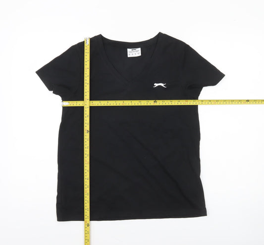 Womens UK Size 10 Slazenger Black Basic T-Shirt