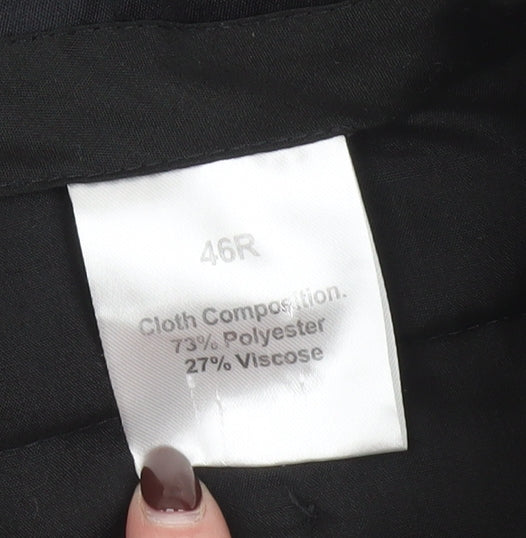 Remus Uomo Men's Navy Blue 46R Dress Pants Trousers Formal Smart Workwear