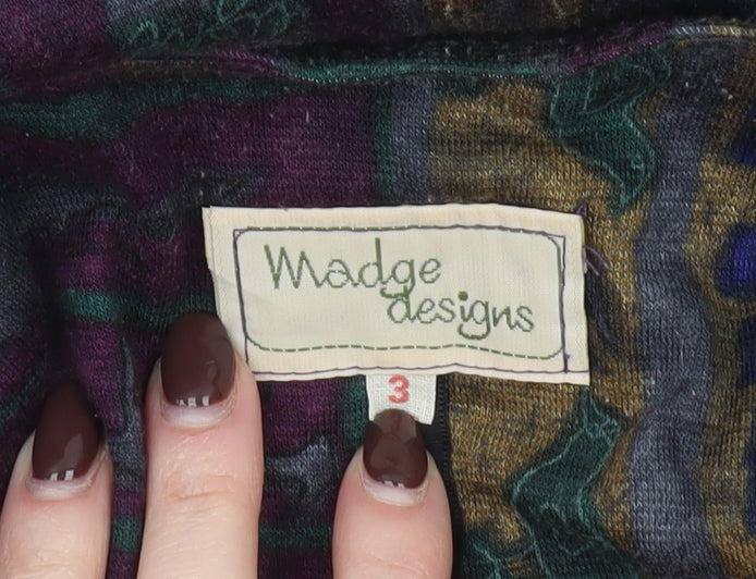Womens UK Size L Madge Designs Multicoloured Tunic Button-Up