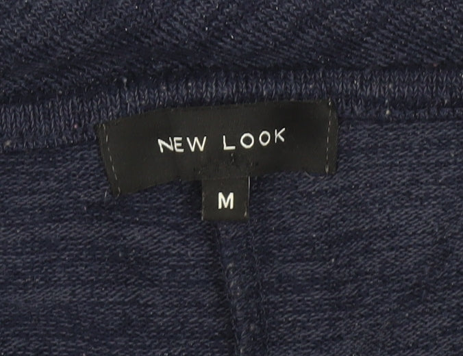 Womens UK Size M New Look Blue 1/2 Zip Jumper