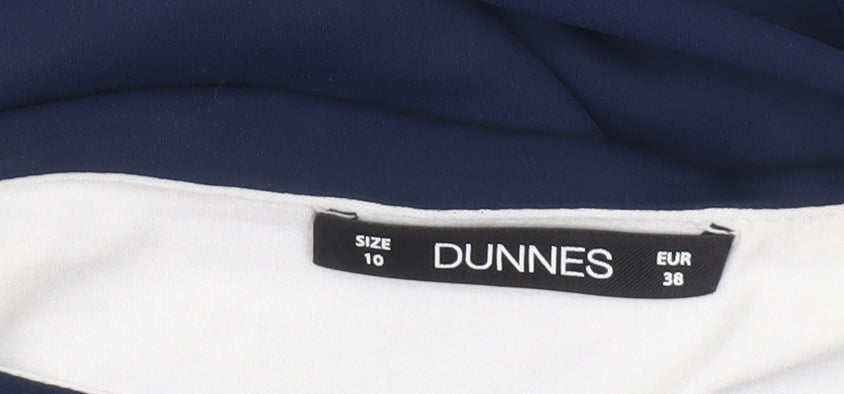 Womens UK Size 10 Dunnes Blue Basic Blouse