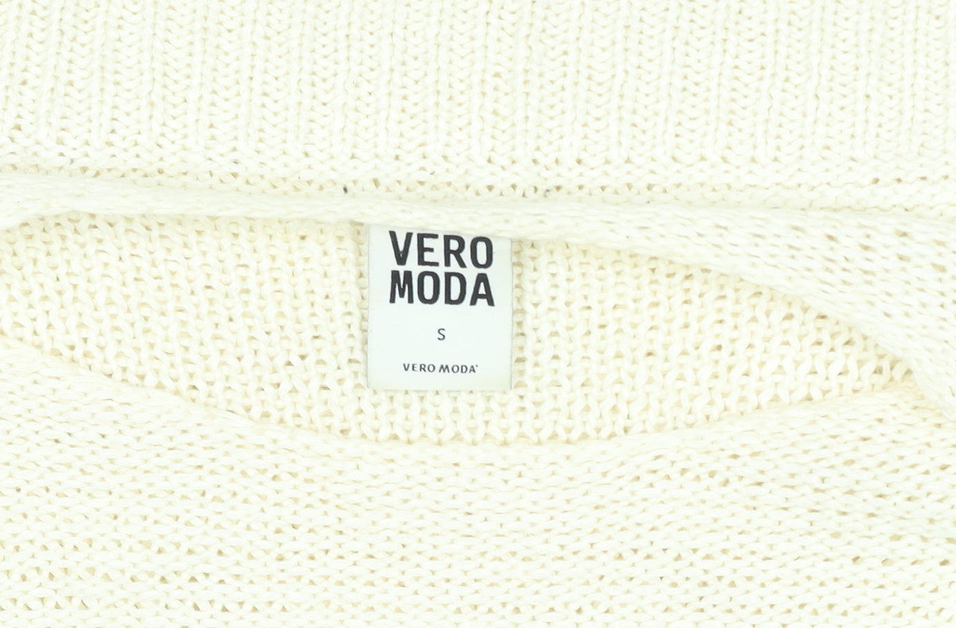Womens UK Size S VERO MODA Ivory Pullover Jumper