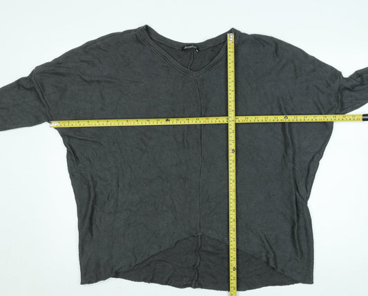 Womens UK Size L Obsession Grey Tunic Blouse