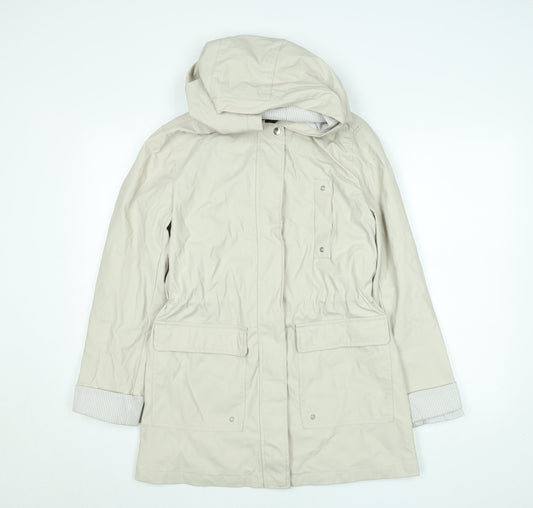 Womens UK Size 10 New Look Beige Parka Coat