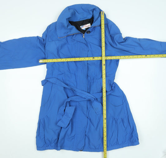 Womens UK Size L Purr Blue Rain Coat