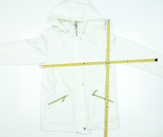 Womens UK Size 10 Summer Edition White Anorak Coat