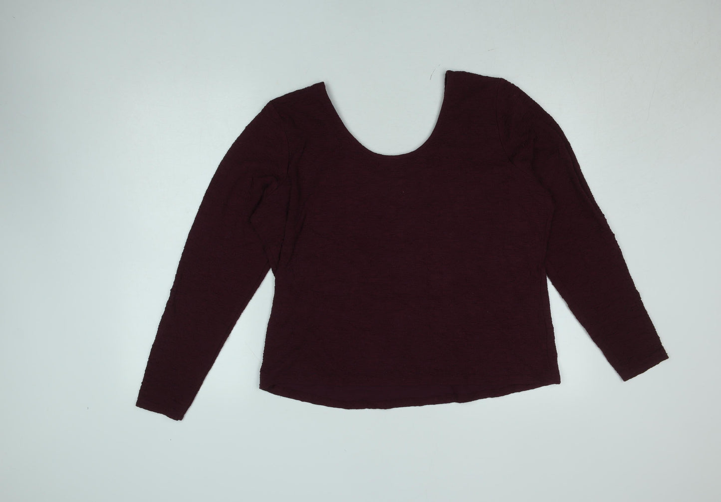 Womens UK Size XL Gallery Red Basic T-Shirt