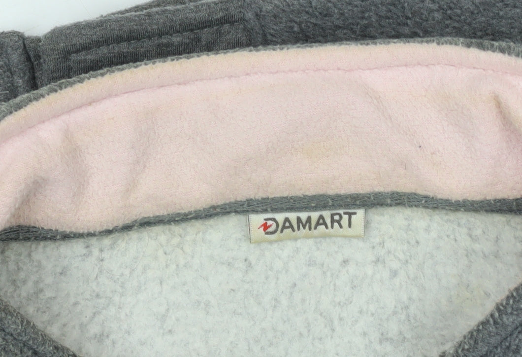 Damart Women Grey Fleece Button Jacket Size M Winter Coat