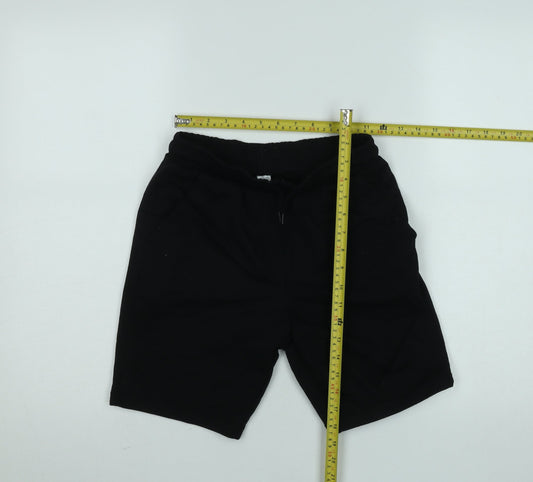 Dunnes Stores Boys Black Athletic Jersey Shorts Size 27in Elastic Waist