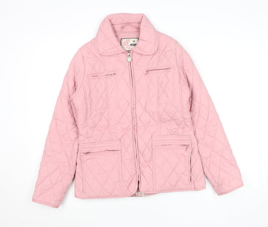 Womens UK Size 10 Champion Pink Quilted Coat