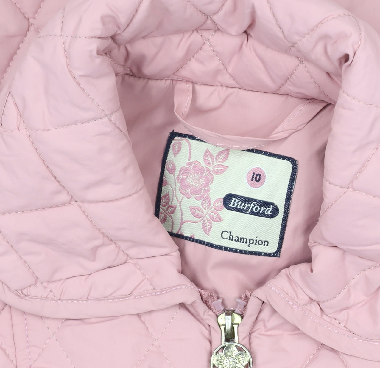 Womens UK Size 10 Champion Pink Quilted Coat