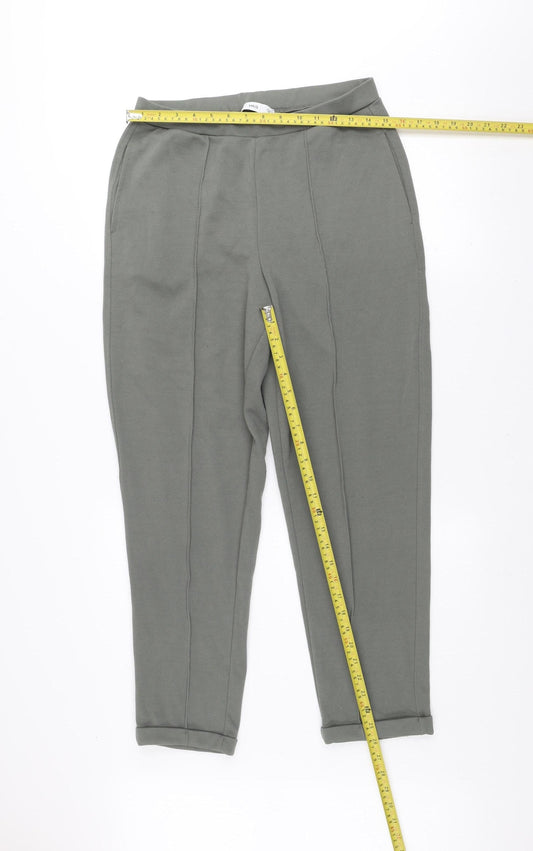 Mango Women’s Grey Jogger Style Tapered Trousers Size M