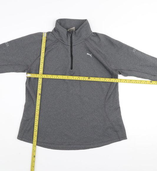 Puma Women's Grey 1/4 Zip Pullover Sweatshirt XL Activewear