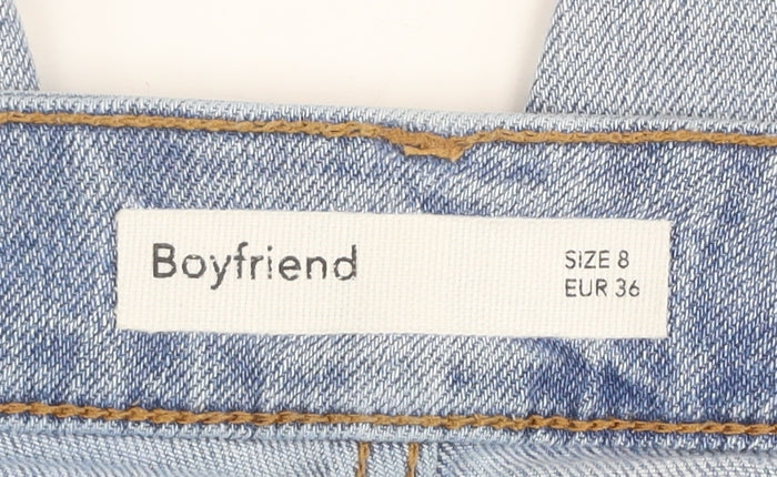 Womens UK Size 8 Dunnes Relaxed Fit Boyfriend Blue Jeans