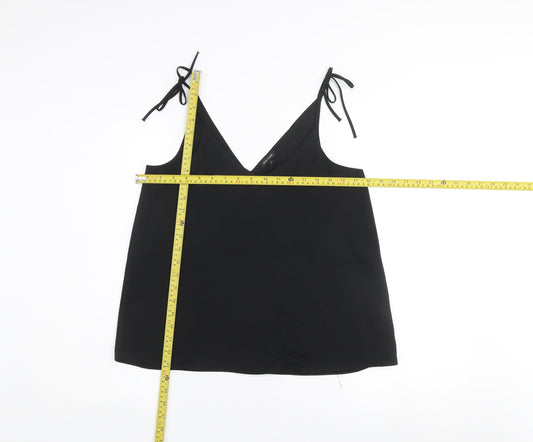 Womens UK Size 10 River Island Black Camisole Tank