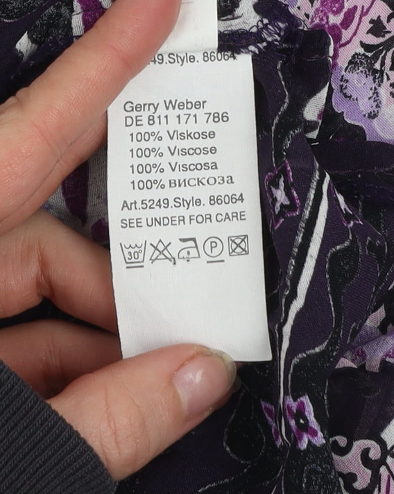 Womens UK Size 12 Gerry Weber Multicoloured Tunic Blouse