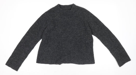 Womens UK Size M Pieces Grey Pullover Jumper