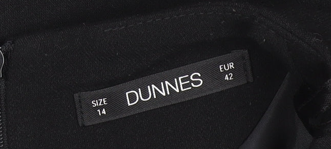 Dunnes Women Black Size 14 Knee Length Bodycon Dress