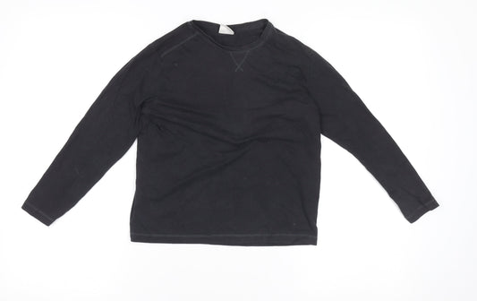 Boys UK Size 9-10 Years Zara Black Basic T-Shirt