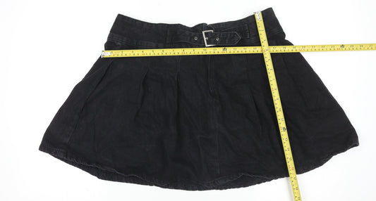 Primark Women’s Black Denim A-Line Short Skirt Size 16