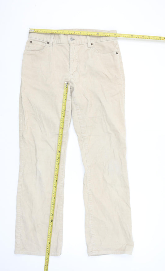 GAP Women's Beige Corduroy Bootcut Stretch Trousers Size 8