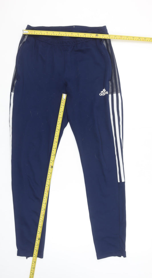 Adidas Men’s Blue Slim Fit Jogger Trousers Size M
