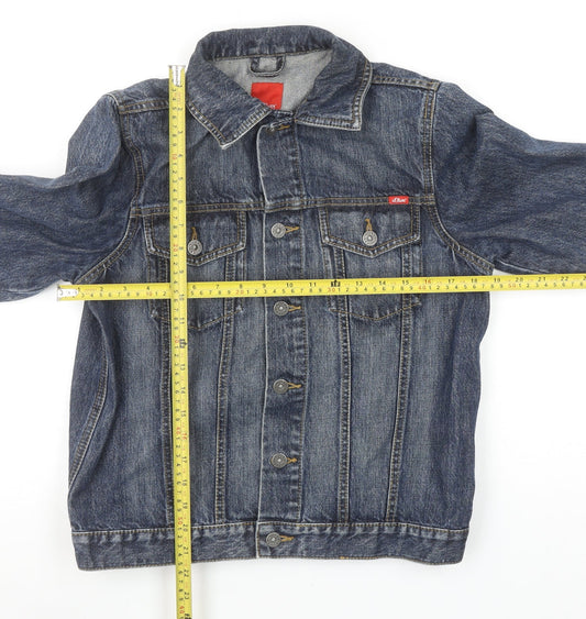 Boys UK Size 164 s.Oliver Blue Basic Jacket