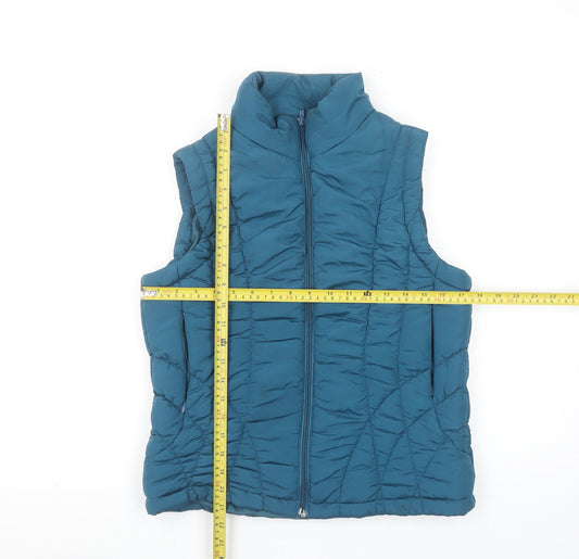 Womens UK Size 12 Mystify Blue Puffer Jacket