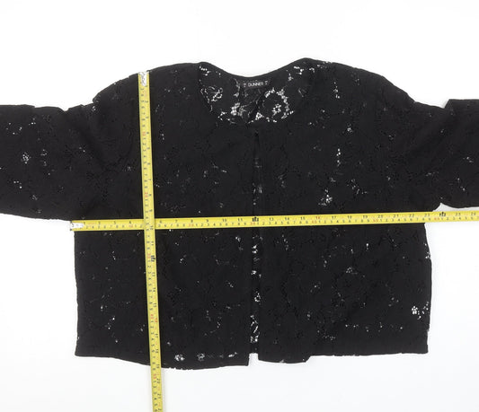 Dunnes Women’s Black Lace Kimono Blouse XL Elegant Formal Top