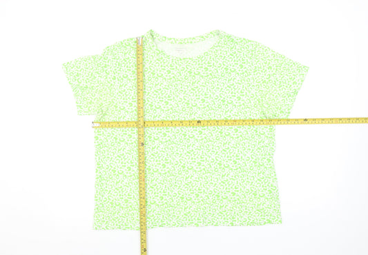 Womens UK Size 14 Dunnes Stores Green Basic T-Shirt
