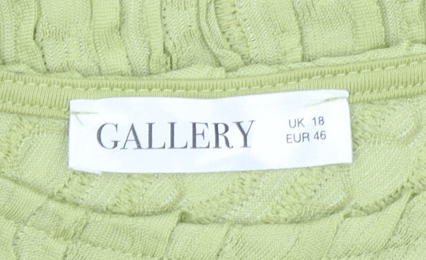 Womens UK Size 18 Gallery Green Cropped Tank