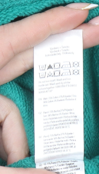 F&F Womens Green Brooklyn Athletics Crew Neck Sweatshirt UK 14