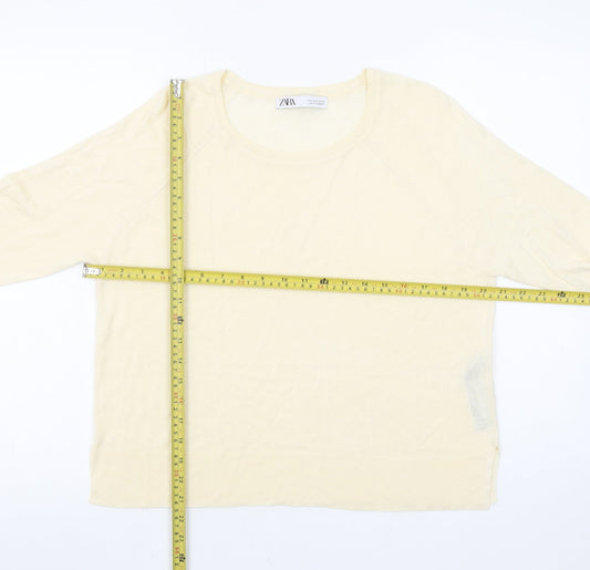 Womens UK Size S Zara Beige Pullover Jumper